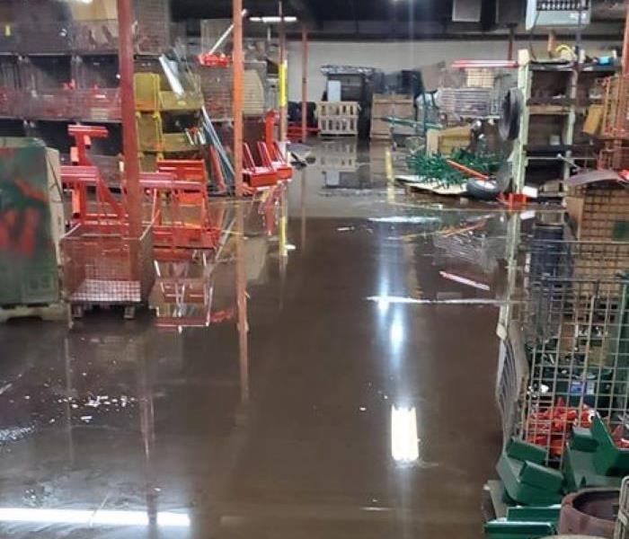 Flooded commercial business